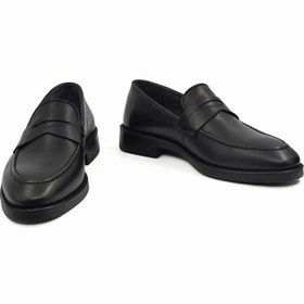 تصویر کفش مجلسی و رسمی مردانه چرم ریواچرم تبریز مدل زینو - مشکی / 44 