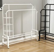 تصویر رگال دوبل چرخدار دو طبقه سایز بزرگ - سفید Regal Double Wheeled Double Decker Bearing Weight Up To 58kg