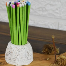 تصویر کبریت شومینه سبز 