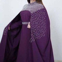 تصویر لباس مجلسی زنانه دو تیکه مروارید دار، لباس مجلسی پوشیده 