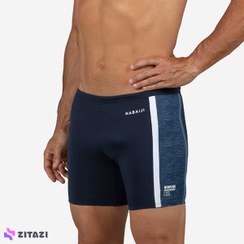 تصویر مایو شنا مردانه نابایجی مدل YOKO رنگ آبی باکسر بلند 