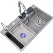 تصویر سینک ظرفشویی پیانویی دو کلید هوشمند 