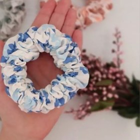 تصویر کش مو پارچه ای طرح گل -116 