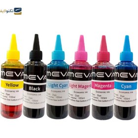 تصویر جوهر پرینتر ست شش رنگ میوا مدل T67 Meval T67 Six Color ink Bottle 100ml