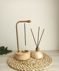 تصویر جاعودی عصایی چوبی ست دو تیکه 