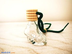 تصویر شیشه عطر آویز ماشین طرح کفش 
