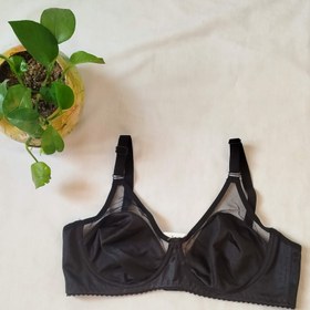 تصویر سوتین تک پلون پرسی مشکی کد ۱۰۷۱ Black bra 1071