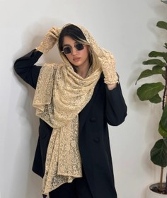 تصویر شال دانتل کرم - ب 