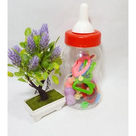 تصویر پک جغجغه طرح شیشه شیر 