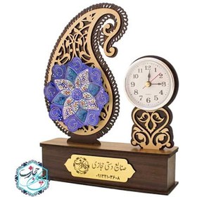 تصویر تندیس میناکاری طرح نگین ساعت دار 