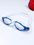 تصویر عینک استخر آبی و سفید شفاف برند آکواپرو آواتار ( Avatar ) زنانه و مردانه 