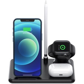 تصویر شارژر بی‌ سیم چهار کاره 15 وات ایکس‌او XO wireless charger W58 4in1 15W 