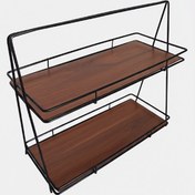 تصویر استند پذیرایی دوطبقه مستطیلی 