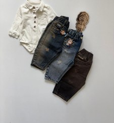 تصویر شلوار جین نقلی - سایز ۴۰ / زغالی سوخته 