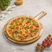 تصویر تخته سرو چوبی دسته دار گرد بزرگ لیمون کد 2229 