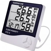 تصویر دماسنج و رطوبت سنج دیجیتال اچ تی سی مدل HTC-2 HTC Temperature / Clock / Humidity