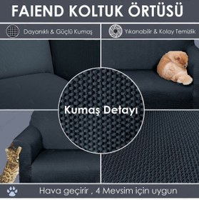 تصویر روکش مبل خاکستری چستر 3 Person Anthro rubber Cover | پوشش لاستیکی صندلی Faiend 