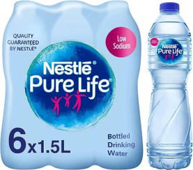 تصویر Nestlé Pure Life، سدیم کم، آب آشامیدنی بطری، 6 x 1.5 لیتر - ارسال 20 روز کاری Nestlé Pure Life, Low Sodium, Bottled Drinking Water, 6 x 1.5 L