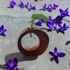 تصویر گلدان چوبی تزئینی دست ساز سایز کوچک کد 3 