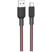 تصویر کابل تبدیل USB به USB-C هوکو مدل X69 ANTI-WINDING طول 1 متر - قرمز 
