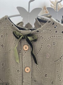 تصویر پیراهن دخترانه رستای سبز 