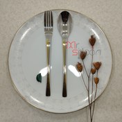 تصویر سرویس قاشق و چنگال ۳۰ نفره سولینگن مدل دهنه اروپایی ۱۴۶ پارچه طرح سه خط طلایی 