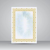 تصویر کاغذ ابرو باد تذهیب دار (طلاکوب)،30*21 A4) cm)، کد 702، (بسته 10 عددی) 