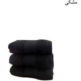 تصویر حوله استخری آذرریس تبریز مدل سافت کتان سایز 70x130 سانتی متر رنگ مشکی 