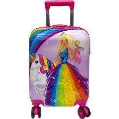 تصویر چمدان مسافرتی بچه گانه مدل باربی Barbie برند کولا Kola کد 906 Kola Barbie wheeled baggage code 906