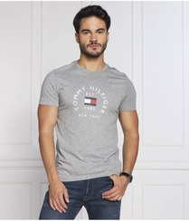 تصویر تیشرت مردانه تامی هیلفیگر اورجینال خاکستری Tommy Hilfiger MW0MW29495-TO 