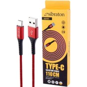 تصویر کابل تایپ سی Sibraton S250C 2.1A 1.1m Sibraton S250C 2.1A 1.1m Type-C Cable