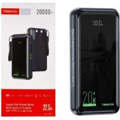 تصویر پاوربانک ترانیو مدل T-K17 ظرفیت ۲۰۰۰۰ میلی آمپر ساعت فست شارژ ۲۲.۵ وات 