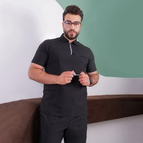 تصویر اسکراب شلوار برند سینوهه مدل (Med Flex) رنگ مشکی 