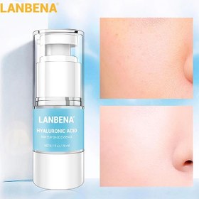 تصویر پرایمر بی رنگ مرطوب و روشن کننده و ضد چروک لانبنا (LANBENA Hyaluronic Acid Makeup Base Essence) 