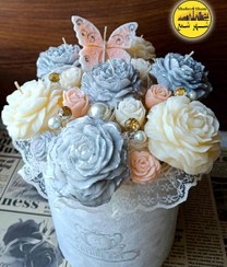 تصویر باکس گل رز شمعی سایز متوسط 