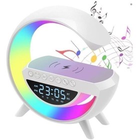 تصویر اسپیکر بلوتوثی دارای شارژر وایرلس و LED مدل G600 g600 rgb speaker