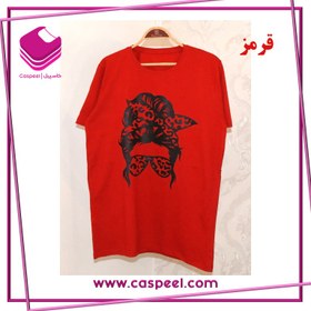 تصویر لانگ طرح دستمال سر و عینک ببری نخ پنبه کد 1017