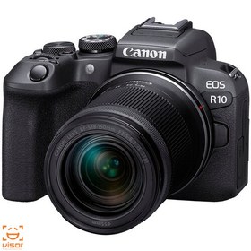 تصویر دوربین دیجیتال بدون آینه کانن مدل Canon EOS R10 به همراه لنز 150-18 میلیمتر 