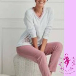 تصویر ست راحتی بلوز شلوار حوله ای زنانه Queen tex