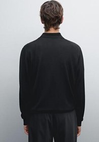 تصویر پلیور ژاکت پولو یقه چوگان 100% پشم مرینو ماسیمو دوتی Massimo Dutti 