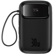 تصویر پاور بانک 30 وات باسئوس مدل QPow2 Dual Cable ظرفیت 10000 میلی آمپر ساعت Baseus QPow2 Dual Cable 30W 10000mAh Power Bank