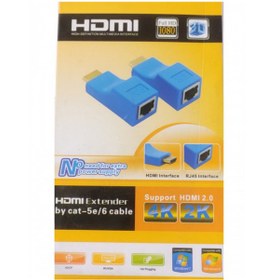 تصویر اکستندر HDMI تحت شبکه مدل 4K-60M بسته 2 عددی 