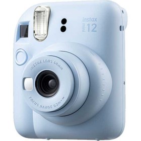 تصویر دوربین دیجیتال Fujifilm مدل instax mini 12 همراه با یک بسته کاغذ عکس 20 تایی 