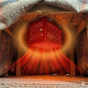 تصویر کرسی برقی فلزی ۲۵۰ وات با لامپ مادون قرمز 