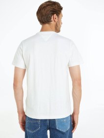 تصویر تیشرت نازک مردانه از پنبه ارگانیک کلاسیک، سفید برند Tommy Hilfiger Men's Classics Organic Cotton Slim T-Shirt, White