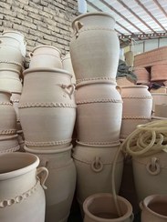 تصویر گلدان سفالی پتینه ای سایز ۶۰ سانتی 