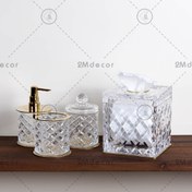 تصویر ست سرویس بهداشتی کریستالی لوزی 