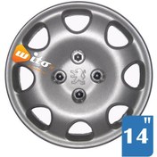 تصویر قالپاق پژو پارس سایز ۱۴ نقره ای 