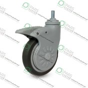 تصویر چرخ تمام پلاستیک خورشیدی پیچی ترمزدار پارس 