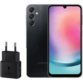 تصویر گوشی موبایل سامسونگ مدل Galaxy A24 4G دو سیم کارت ظرفیت 128 گیگابایت و رم 6 گیگابایت به همراه شارژر 25وات سامسونگ - ویتنام Samsung Galaxy A24 4G Dual SIM 128GB And 6GB RAM Mobile Phone with 25W Samsung charger - Vietnam